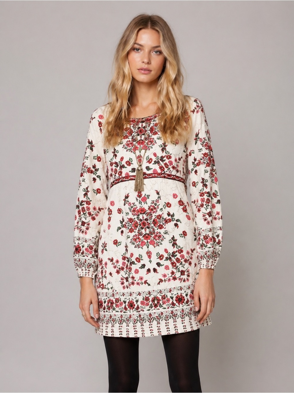 Free People Russian Doll Floral Dress Sequin Detail 2